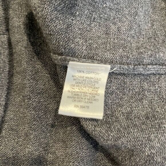 Sebastian Cooper 1/4 Zip Men's Sweater Charcoal With Arm Stripes Size Large - Picture 7 of 10